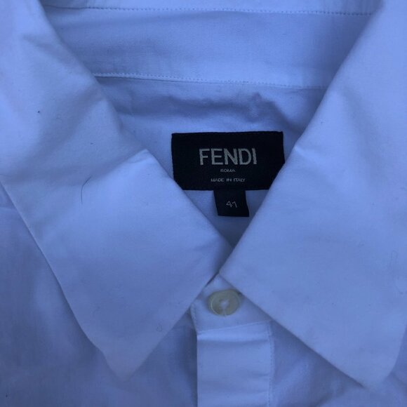 Fendi Dress Shirt Size 41 White - Picture 7 of 12